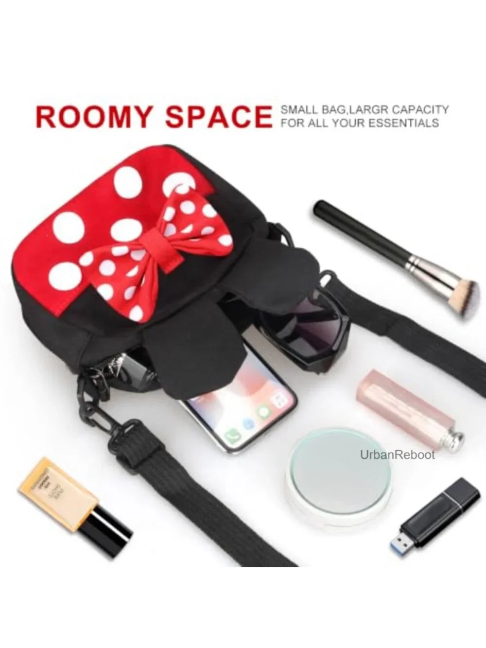 Toddler Girls Canvas Crossbody Purse Mini Mouse Shoulder Bag